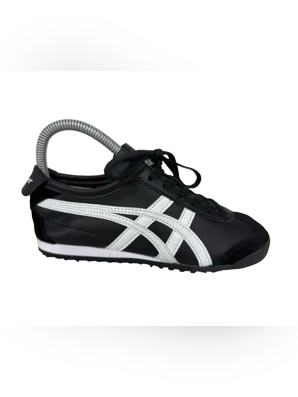 Onitsuka Tiger ASICS Mexico 66 Sneakers Mens US 4 Black Leather Shoes DL408
